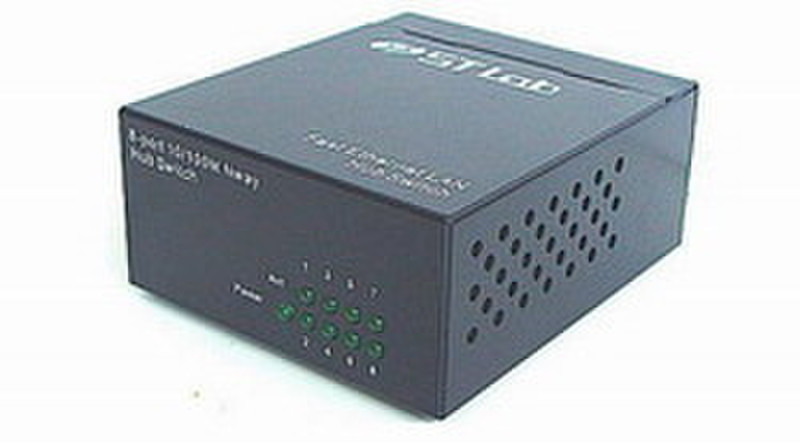 ST Lab 8-port Fast Ethernet Switch Неуправляемый Черный