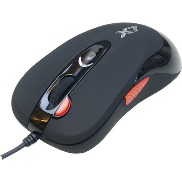 A4Tech 4x3Fire Gaming Mouse USB Оптический 2000dpi Черный компьютерная мышь