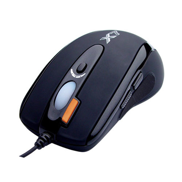 A4Tech 4X3FIRE Full Speed Optical Gaming Mouse USB Оптический 2000dpi Черный компьютерная мышь