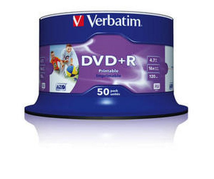 Verbatim DVD+R Wide Inkjet Printable No ID Brand 4.7ГБ DVD+R 50шт