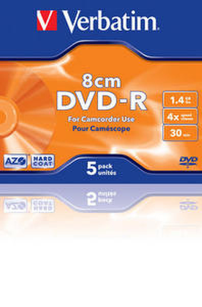 Verbatim DVD-R 8cm Matt Silver 1.4GB DVD-R 5pc(s)