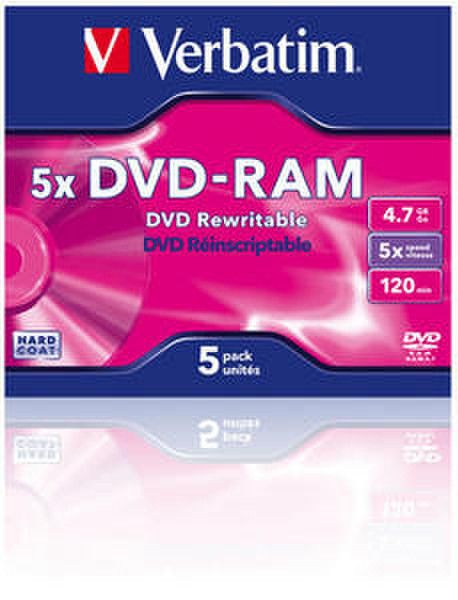 Verbatim DVD-RAM 5x 4.7ГБ DVD-RAM 5шт