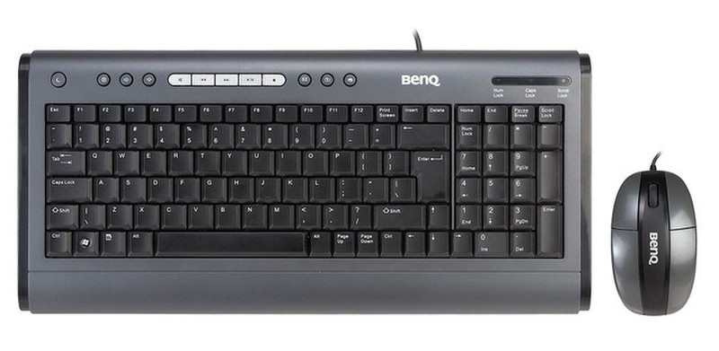 Benq i350 Keyboard + Mouse USB Grau Tastatur
