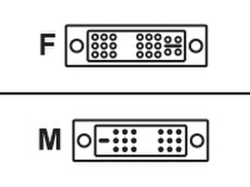 Vertiv DVI-I -> DVI-D Adapter DVI-I DVI-D кабельный разъем/переходник