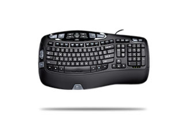 Logitech Wave Keyboard USB QWERTY Black keyboard