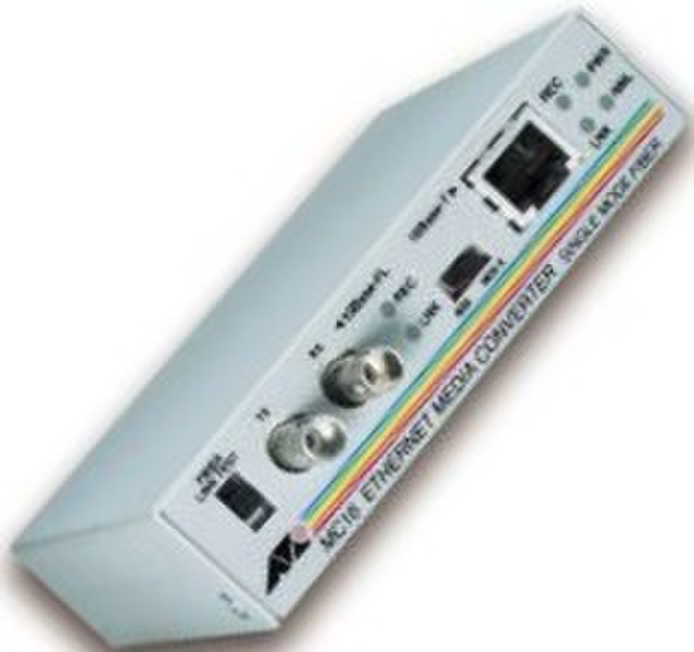 Allied Telesis UTP to fibre ST single-mode Ethernet media converter Netzwerk Medienkonverter