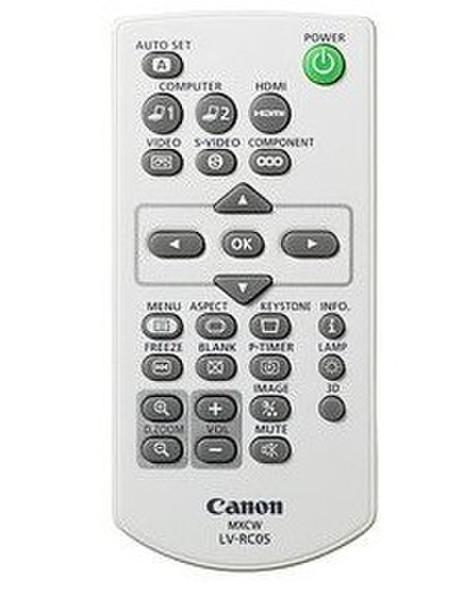 Canon LV-RC06 Нажимные кнопки Белый пульт дистанционного управления