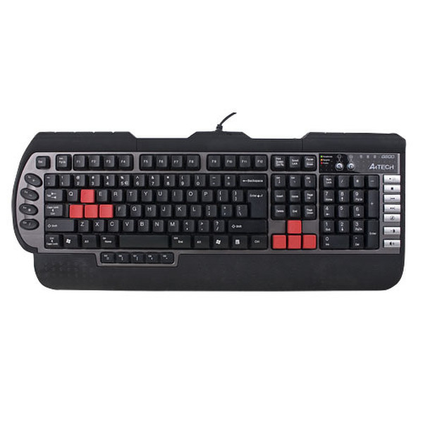 A4Tech 3xFast Gaming Keyboard PS/2 Black keyboard