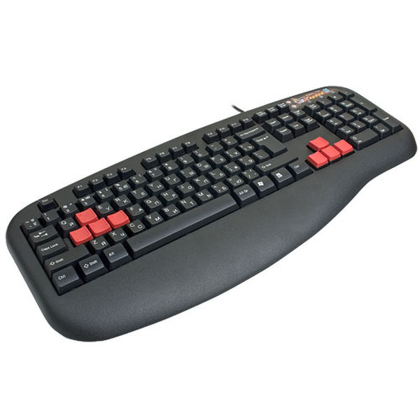 A4Tech 3xFast Gaming Keyboard USB+PS/2 Черный клавиатура