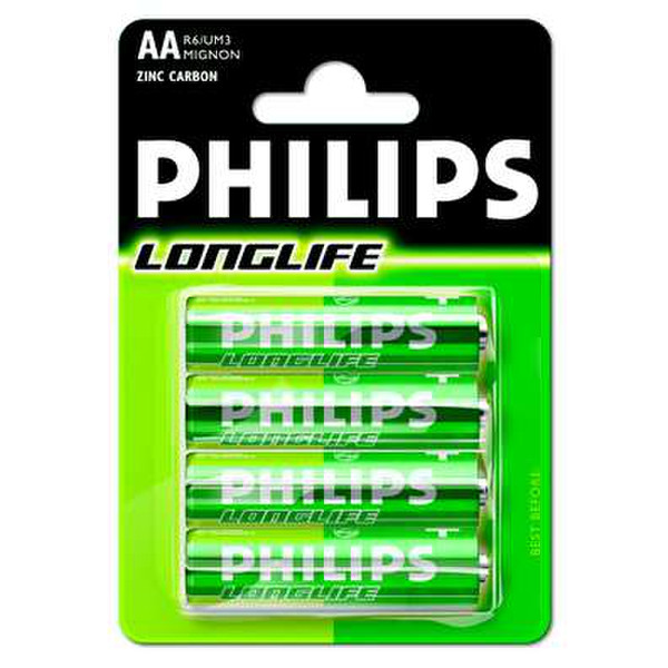 Philips AA/R6 Longlife battery 1.5V non-rechargeable battery