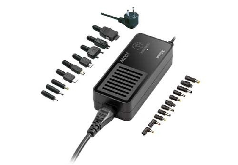 Trust 100W Compact Multi Function Notebook Power Adapter PW-2100 Schwarz Netzteil & Spannungsumwandler