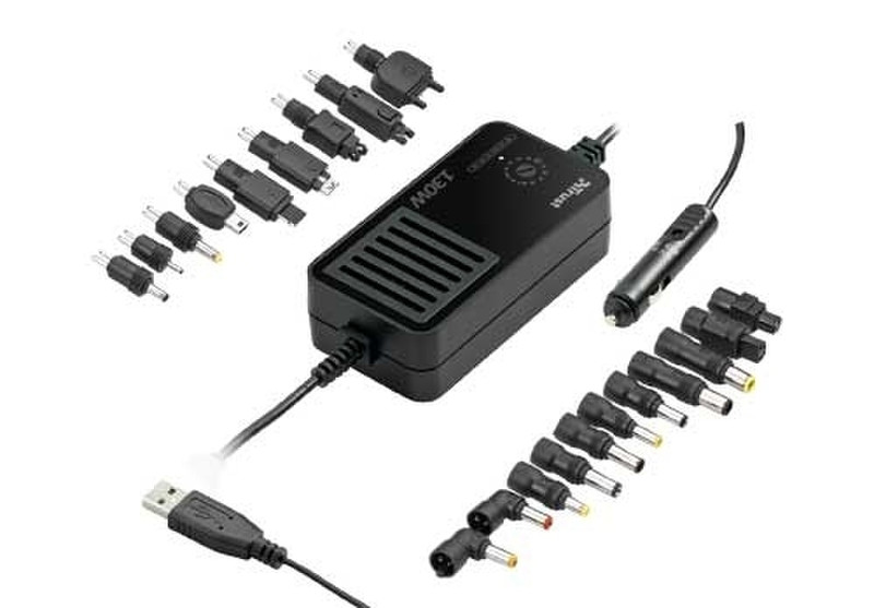 Trust 130W Compact Multi Function Notebook Power Adapter PW-3130 Black power adapter/inverter