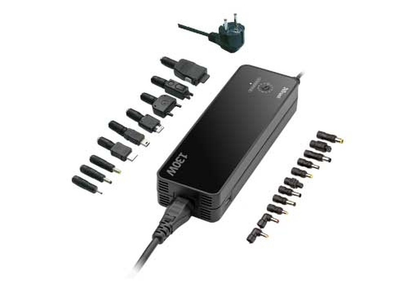 Trust 130W Compact MultiFunction Notebook Power Adapter PW-2130 UK Schwarz Netzteil & Spannungsumwandler