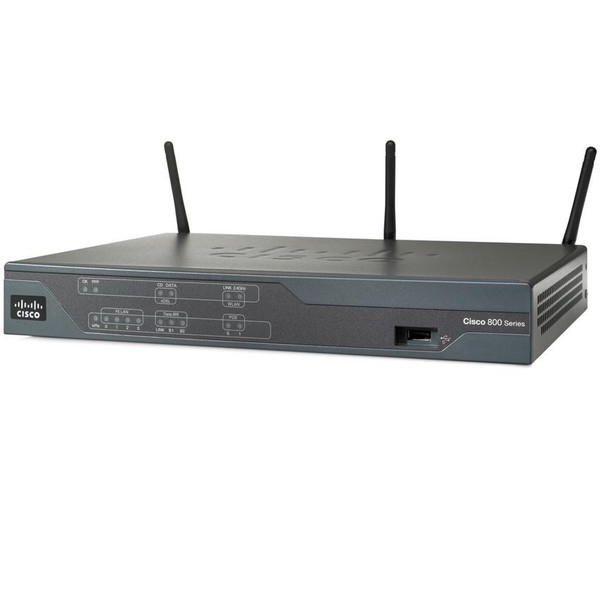 Cisco 888 Fast Ethernet Black wireless router
