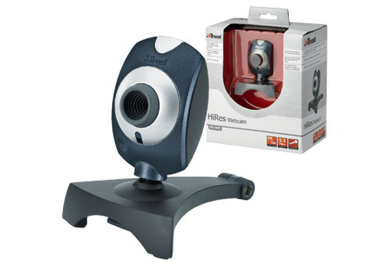 Trust Webcam WB-3400T 1.3МП 640 x 480пикселей USB 2.0 Черный вебкамера