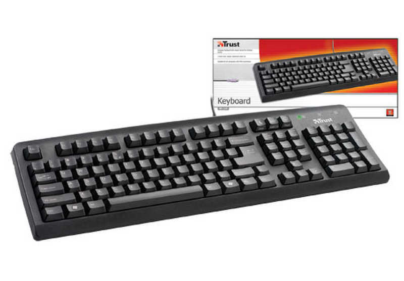 Trust Keyboard KB-1120 PS/2 Черный клавиатура