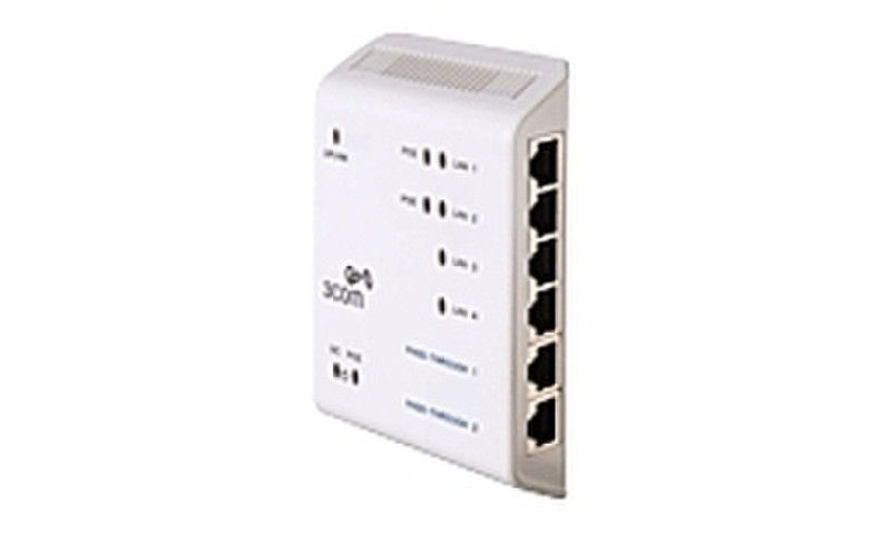3com IntelliJack Gigabit Switch NJ1000 gemanaged L2 Energie Über Ethernet (PoE) Unterstützung Weiß