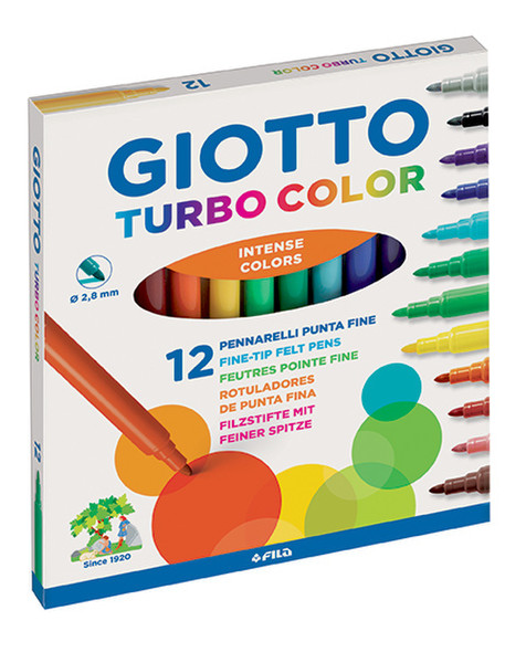 Giotto Turbo Color Мульти 12шт маркер с краской