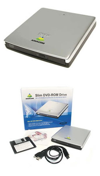 Origin Storage Slimline DVD-Rom Drive USB 2.0 Silver optical disc drive