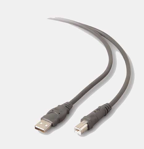 V7 V7E-USB2AB-03M USB device cable 3м USB A USB B Серый кабель USB