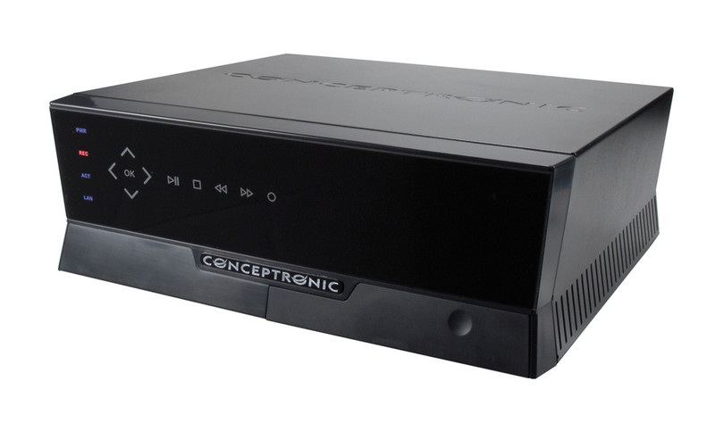 Conceptronic Media Giant Plus, 500GB Schwarz Digitaler Mediaplayer