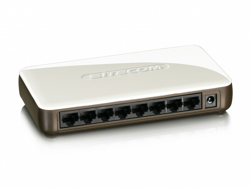 Sitecom LN-119 Неуправляемый Fast Ethernet (10/100) Черный, Белый сетевой коммутатор