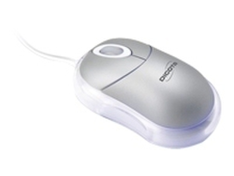 Dicota Spirit USB Оптический 800dpi Cеребряный компьютерная мышь
