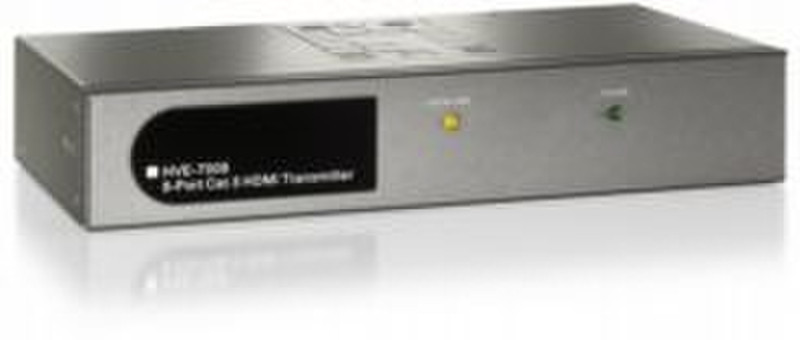 LevelOne 8-port HDMI Transmitter Schwarz, Silber AV-Receiver
