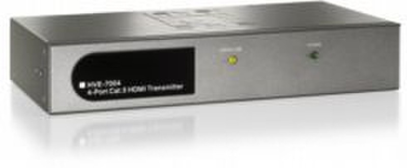 LevelOne 4-port HDMI Transmitter Schwarz, Silber AV-Receiver