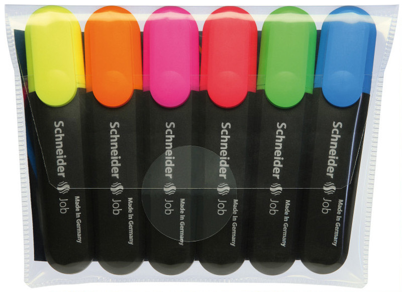 Schneider Job Blue,Green,Orange,Pink,Red,Yellow 6pc(s) marker