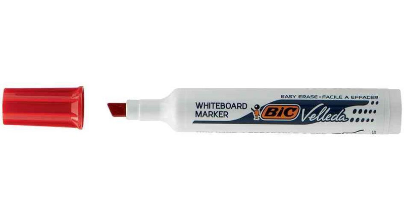 BIC Velleda 1791 Скошенный наконечник Красный 12шт маркер