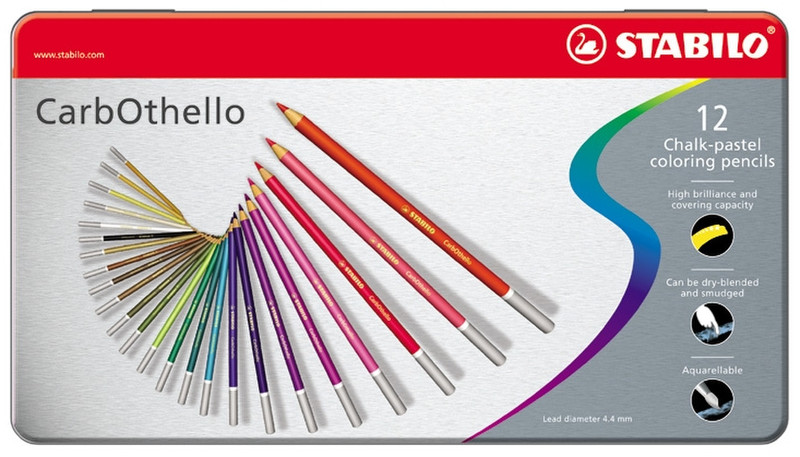 Stabilo Carbothello 12шт цветной карандаш