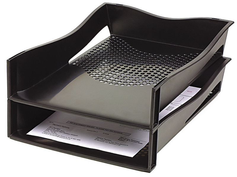 Rexel Ecodesk Letter Tray Black desk tray