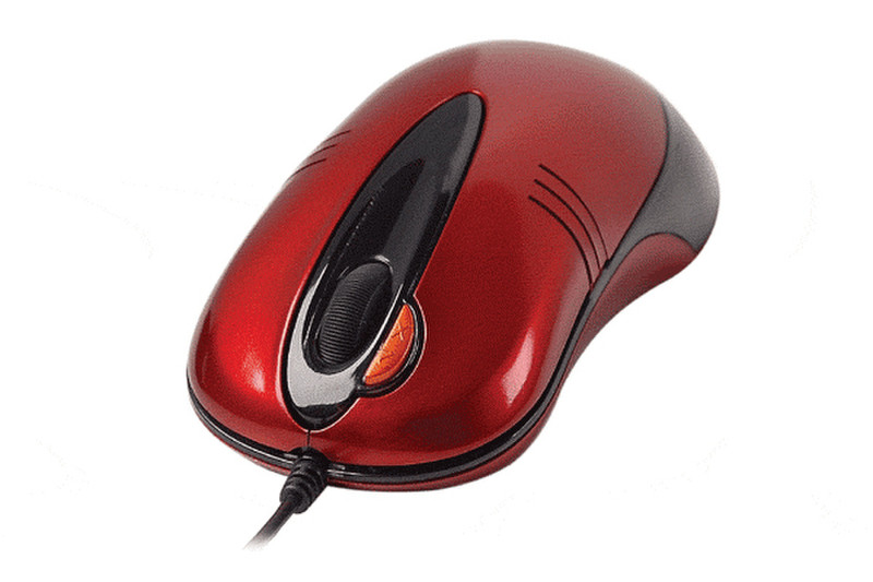 A4Tech X5 Dual Focus Engine Mouse, red USB+PS/2 Optisch 800DPI Rot Maus