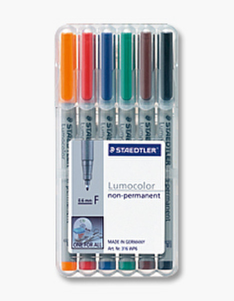 Staedtler 316 WP6 Черный, Синий, Коричневый, Зеленый, Оранжевый, Красный 1шт маркер