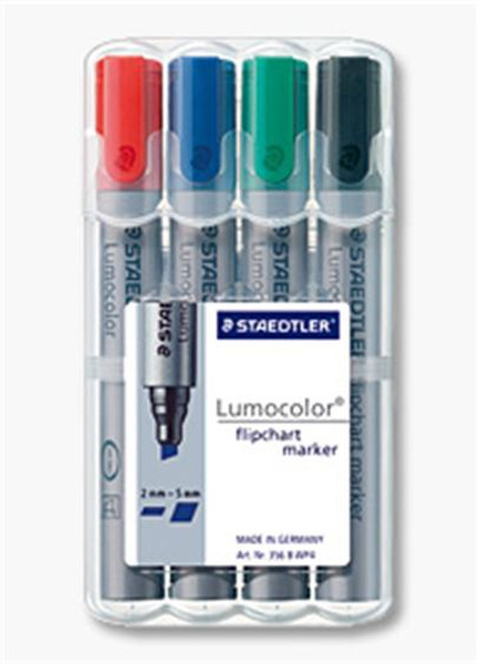 Staedtler 356 B WP4 Черный, Синий, Зеленый, Красный 4шт маркер