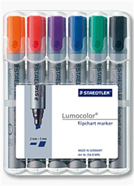 Staedtler 356 B WP6 Синий, Зеленый, Оранжевый, Красный, Фиолетовый 6шт маркер