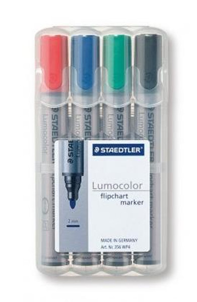 Staedtler 356 WP4 Черный, Синий, Зеленый, Красный 4шт маркер