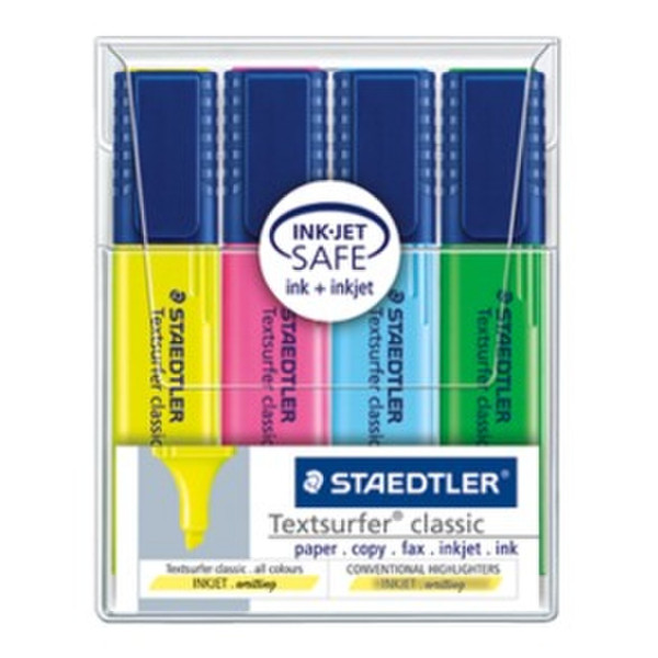 Staedtler Textsurfer classic 364 WP4 Синий, Зеленый, Розовый, Желтый 4шт маркер