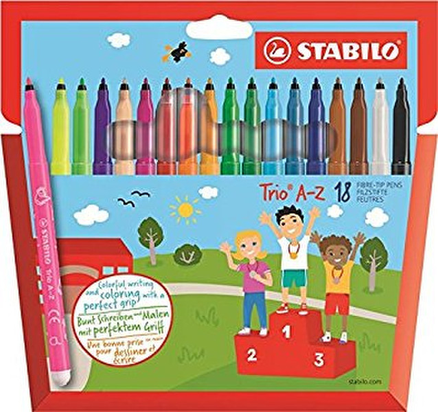 Stabilo Trio A–Z Fine Разноцветный 18шт фломастер