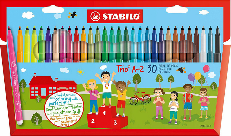 Stabilo Trio A–Z Fine Разноцветный 30шт фломастер