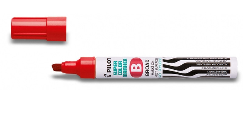 Pilot SCA-B, Super Color Скошенный наконечник Красный 1шт перманентная маркер