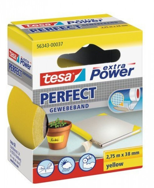 TESA Extra Power 38mmx2.75m 2.75м Желтый 1шт канцелярская/офисная лента