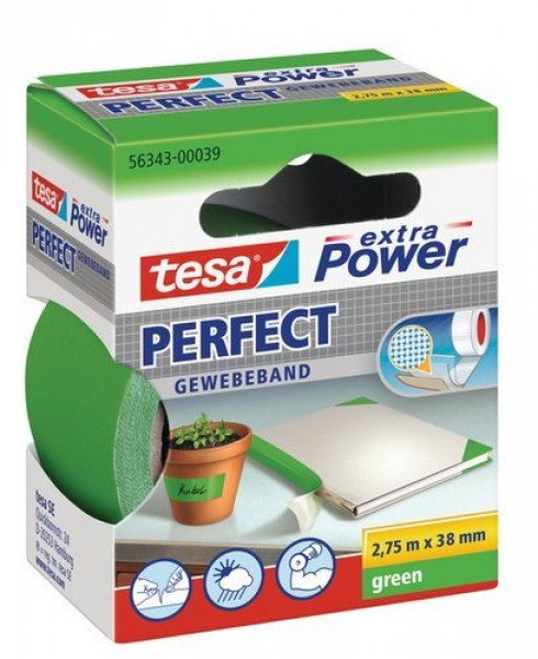 TESA Extra Power 38mmx2.75m 2.75м Зеленый 1шт канцелярская/офисная лента