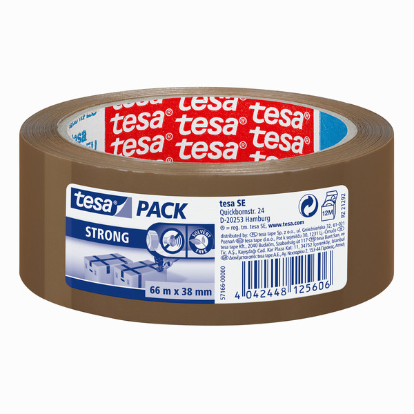 TESA Strong 66m Polypropylene Brown 1pc(s) stationery/office tape