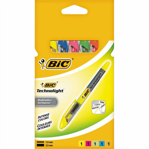 BIC Technolight Chisel tip Multi 5pc(s) marker