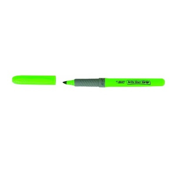 BIC Brite Liner Grip Скошенный наконечник Зеленый 12шт маркер