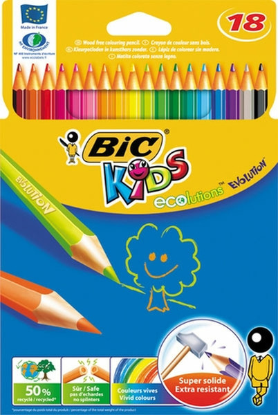 BIC Evolution 18шт цветной карандаш