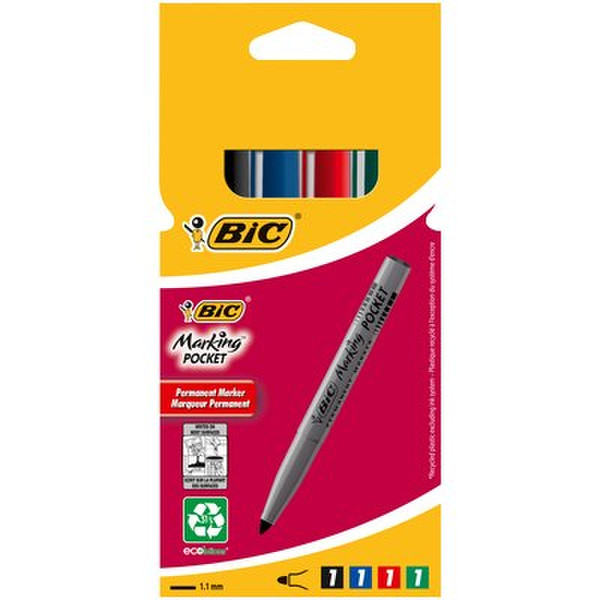 BIC Marking Pocket 1445 Bullet tip Multi permanent marker