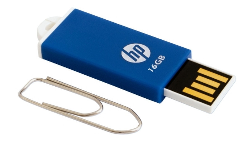 HP v195b 16GB 16ГБ USB 2.0 Type-A Синий USB флеш накопитель